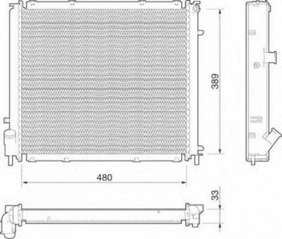 MAGNETI MARELLI 350213813000 -  Радиатор, охлаждение двигателя